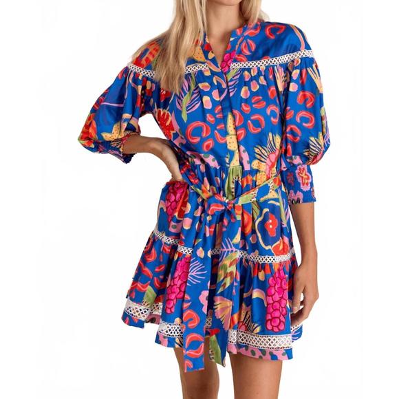 NEW ALDEN ADAIR charlotte mini dress in blue orchid - www.disolcolor.com